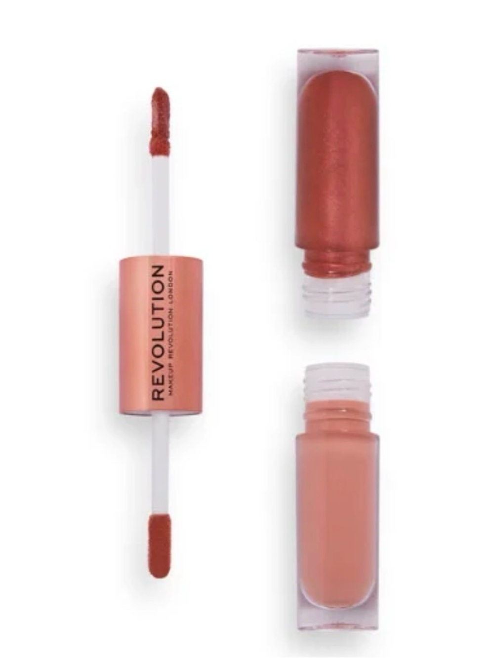 Revolution Dual-Ended Lip Color Duo in Warm Terracotta & Dusty Rose